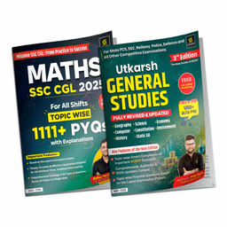 Utkarsh General Studies (New Edition) by Kumar Gaurav & Maths SSC CGL 2025 PYQ Book by Rahul Methi Sir Combo (English Medium) thumbnail 1