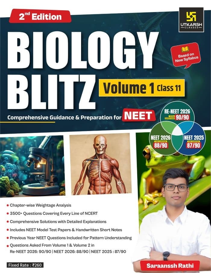NEET Question Booklet with Solution | Biology Blitz Volume 1 : Class 11th |  PYQ  Re-NEET 2026  NEET 2025 - 2026 Best Comprehensive Practice Book with Chapterwise Weightage Analysis