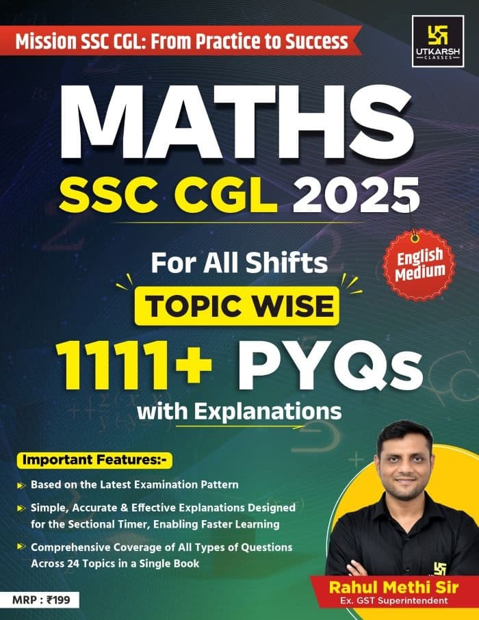 Maths SSC CGL 2025 PYQ Book by Rahul Methi Sir (English Medium)